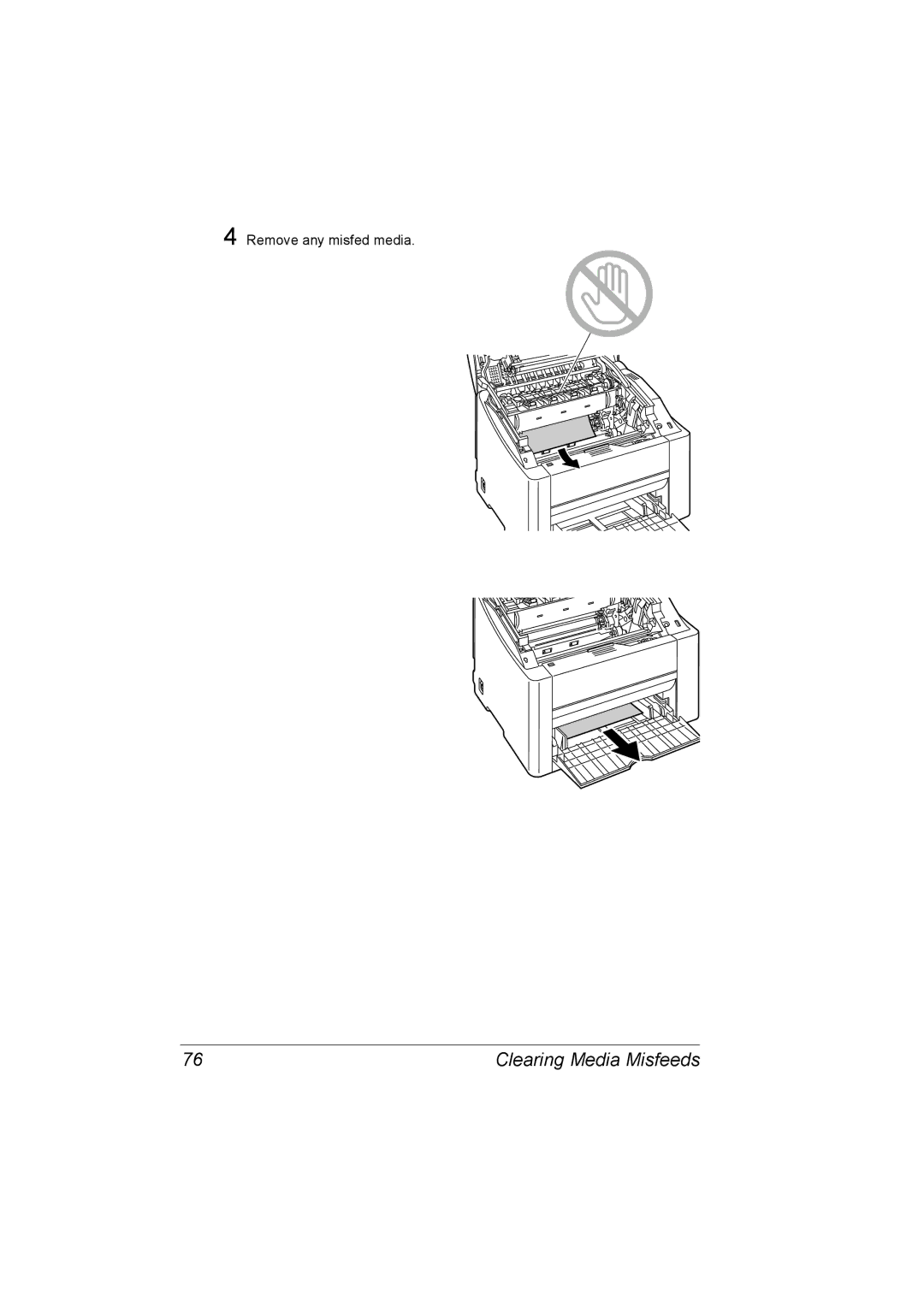 Konica Minolta magicolor 2500W, A00V-9563-00A, 1800816-001A manual Remove any misfed media 