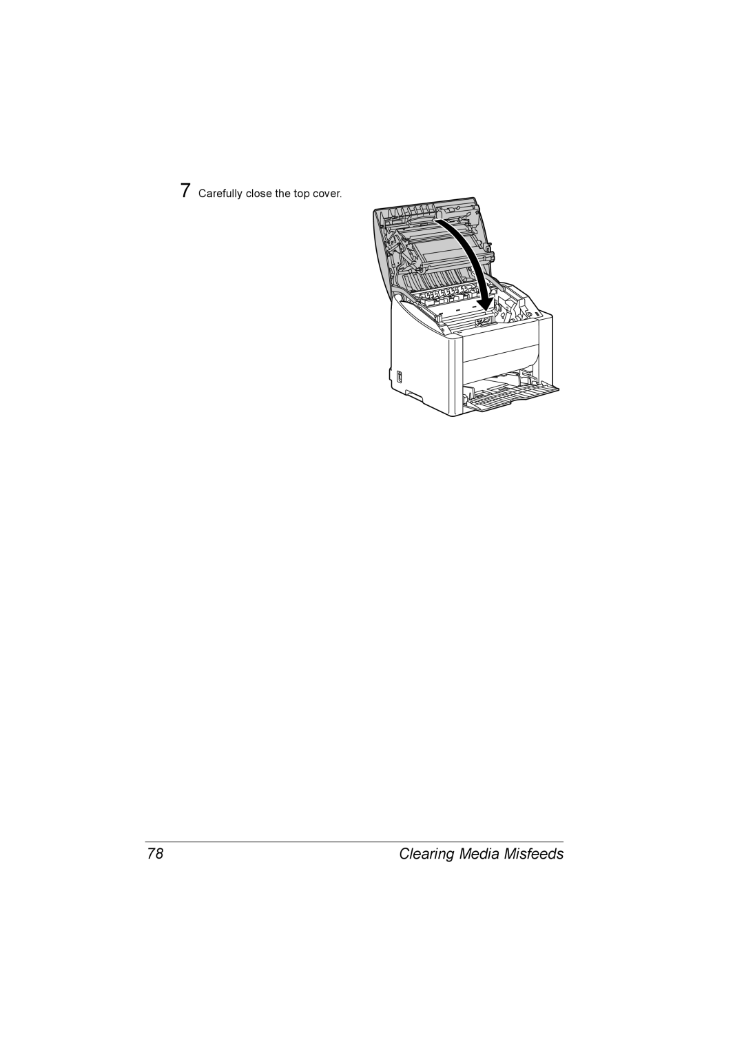 Konica Minolta 1800816-001A, magicolor 2500W, A00V-9563-00A manual Carefully close the top cover 