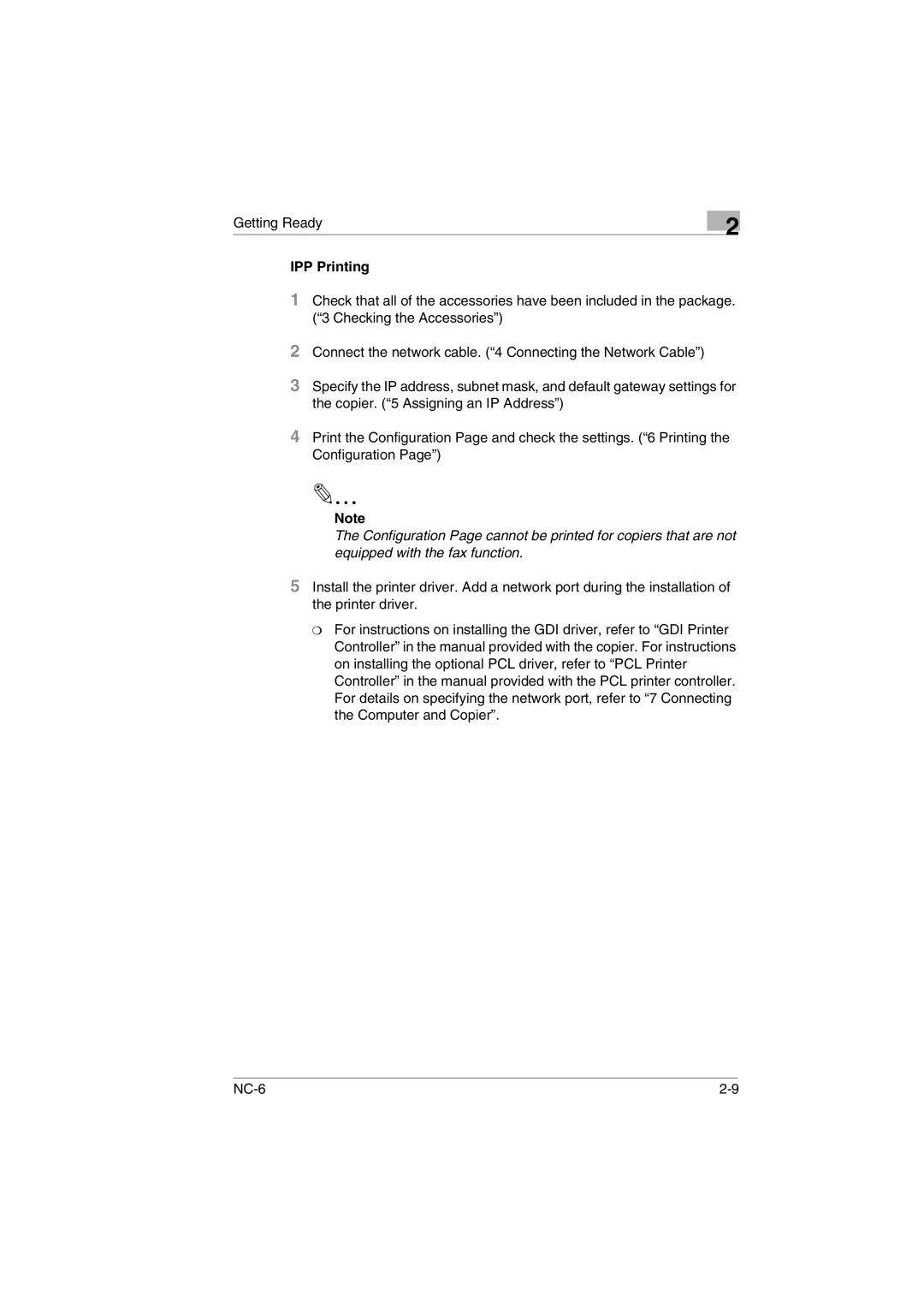 Konica Minolta NC-6 user manual IPP Printing 