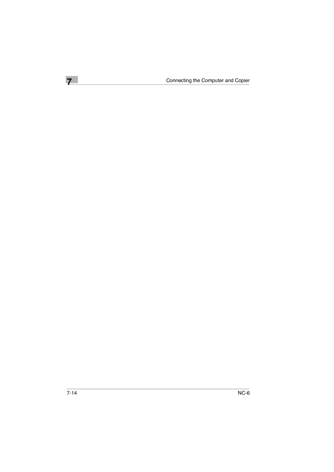 Konica Minolta NC-6 user manual Connecting the Computer and Copier 