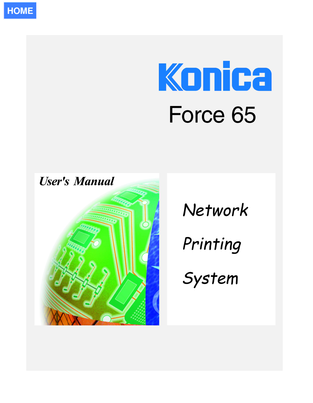 Konica Minolta Network Printer manual Force 