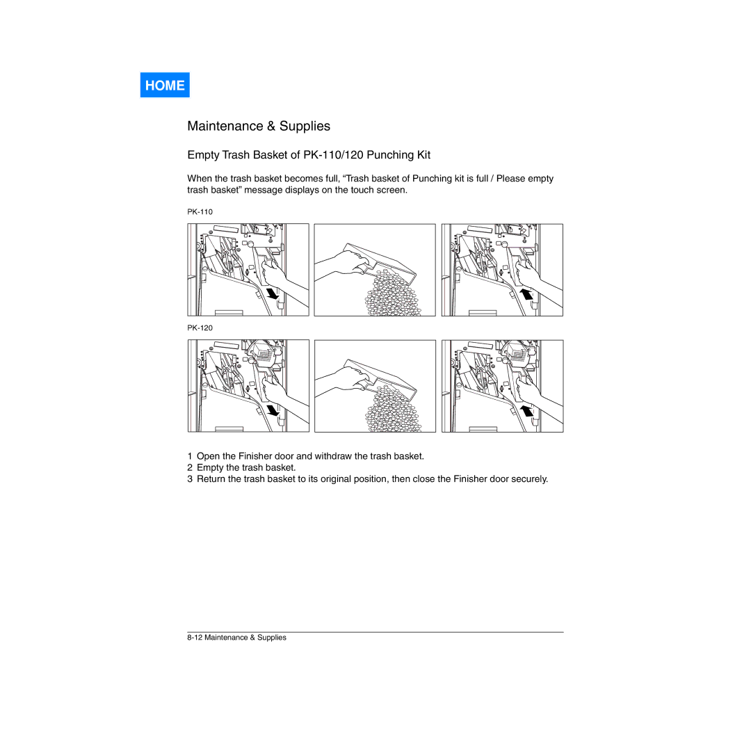 Konica Minolta Network Printer manual PK-110 