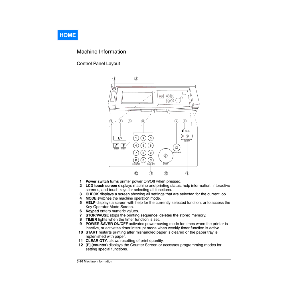 Konica Minolta Network Printer manual Timer 