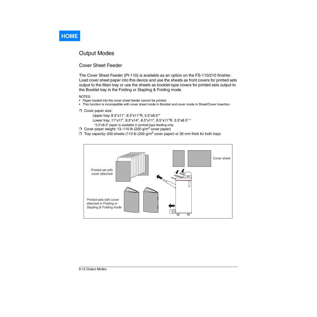 Konica Minolta Network Printer manual 5x8.5 paper is available in portrait type feeding only 