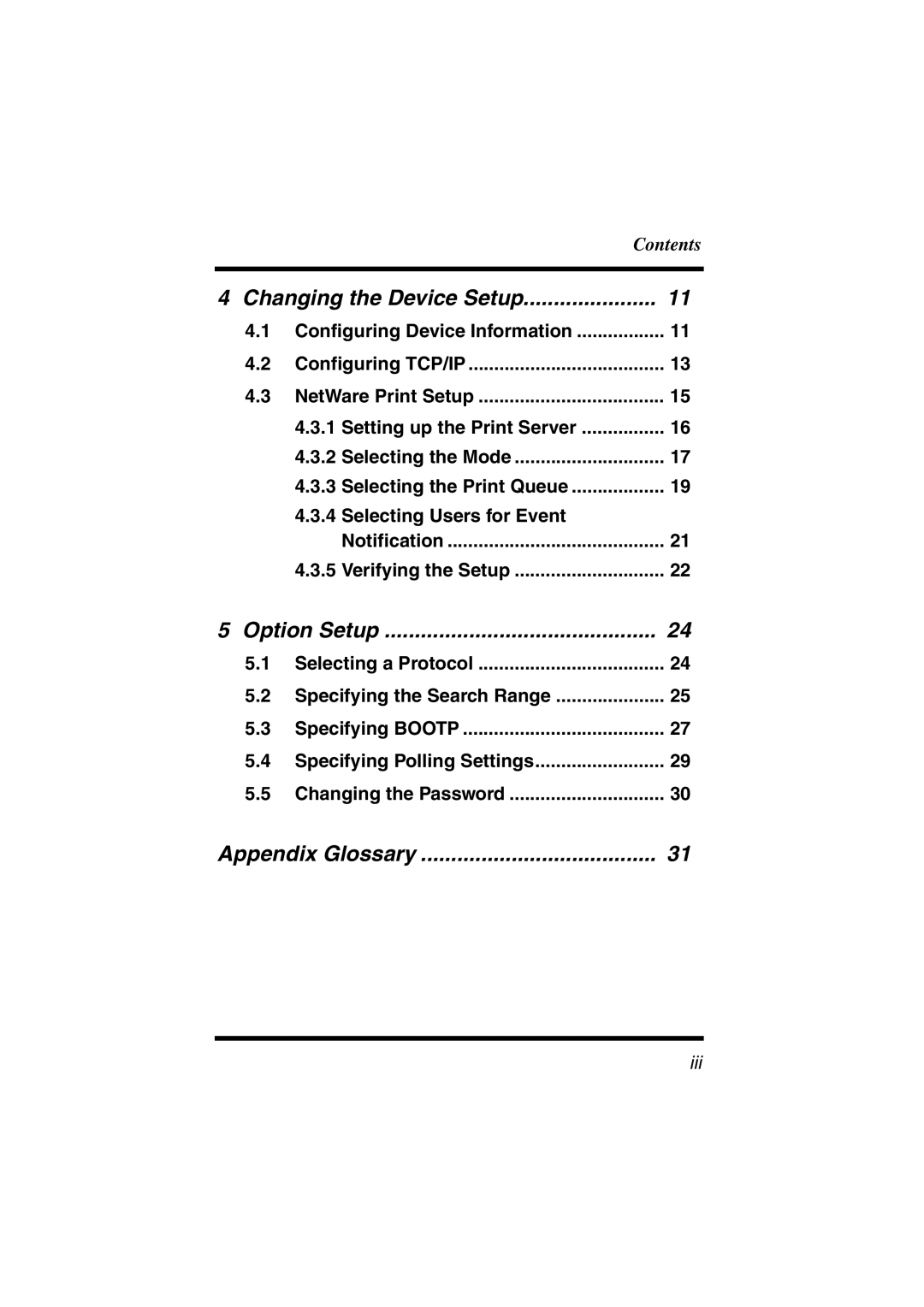 Konica Minolta Network Setup user manual Changing the Device Setup 