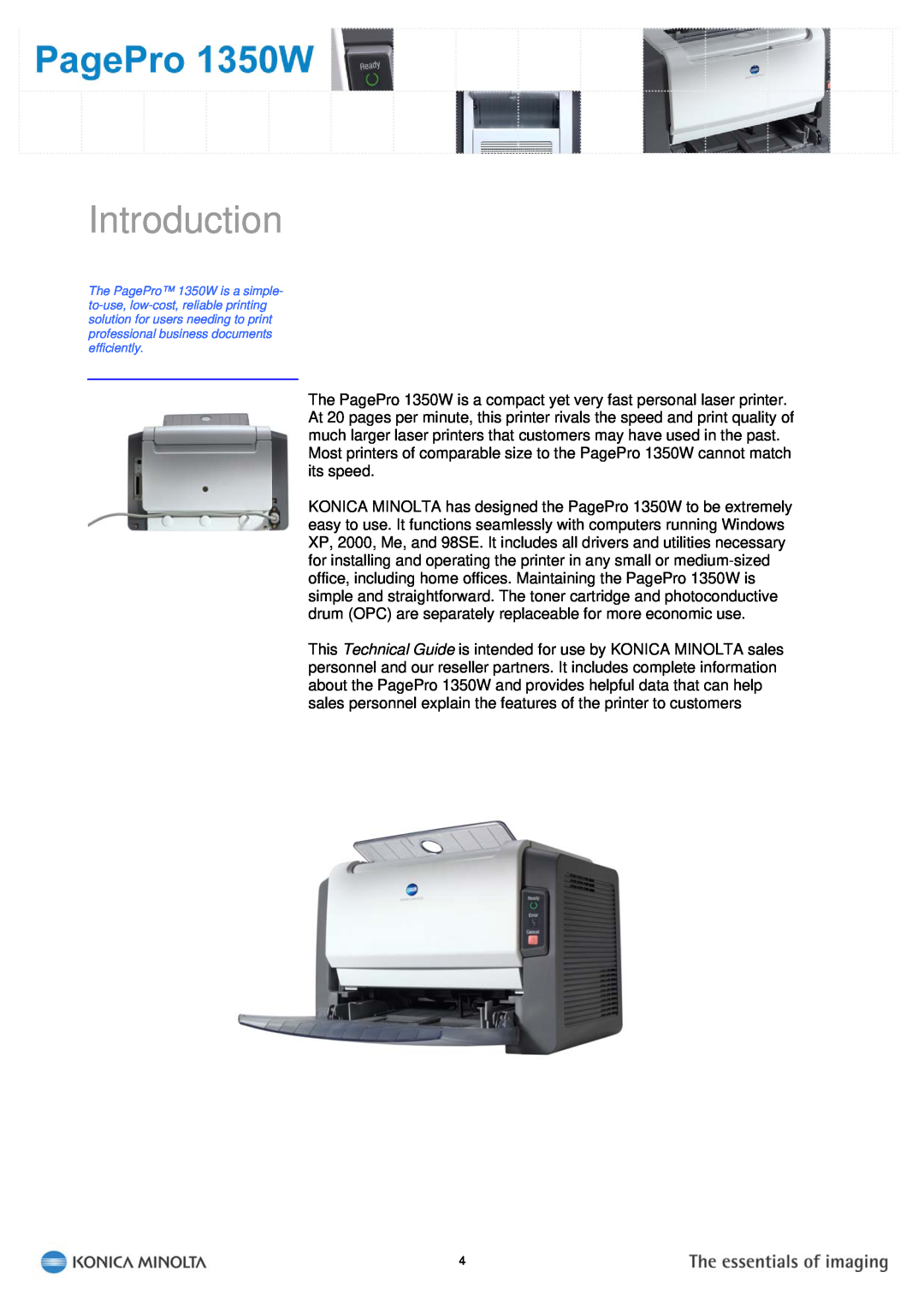 Konica Minolta PagePro 1350W manual Introduction 