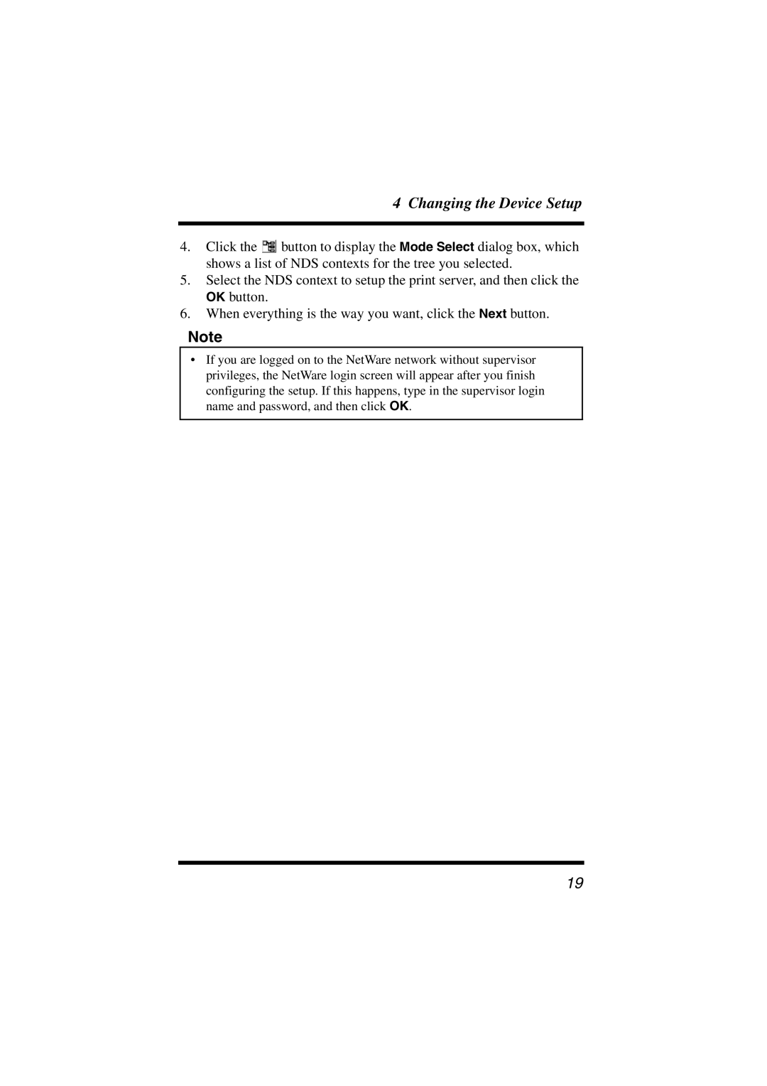 Konica Minolta PageScope user manual Changing the Device Setup 