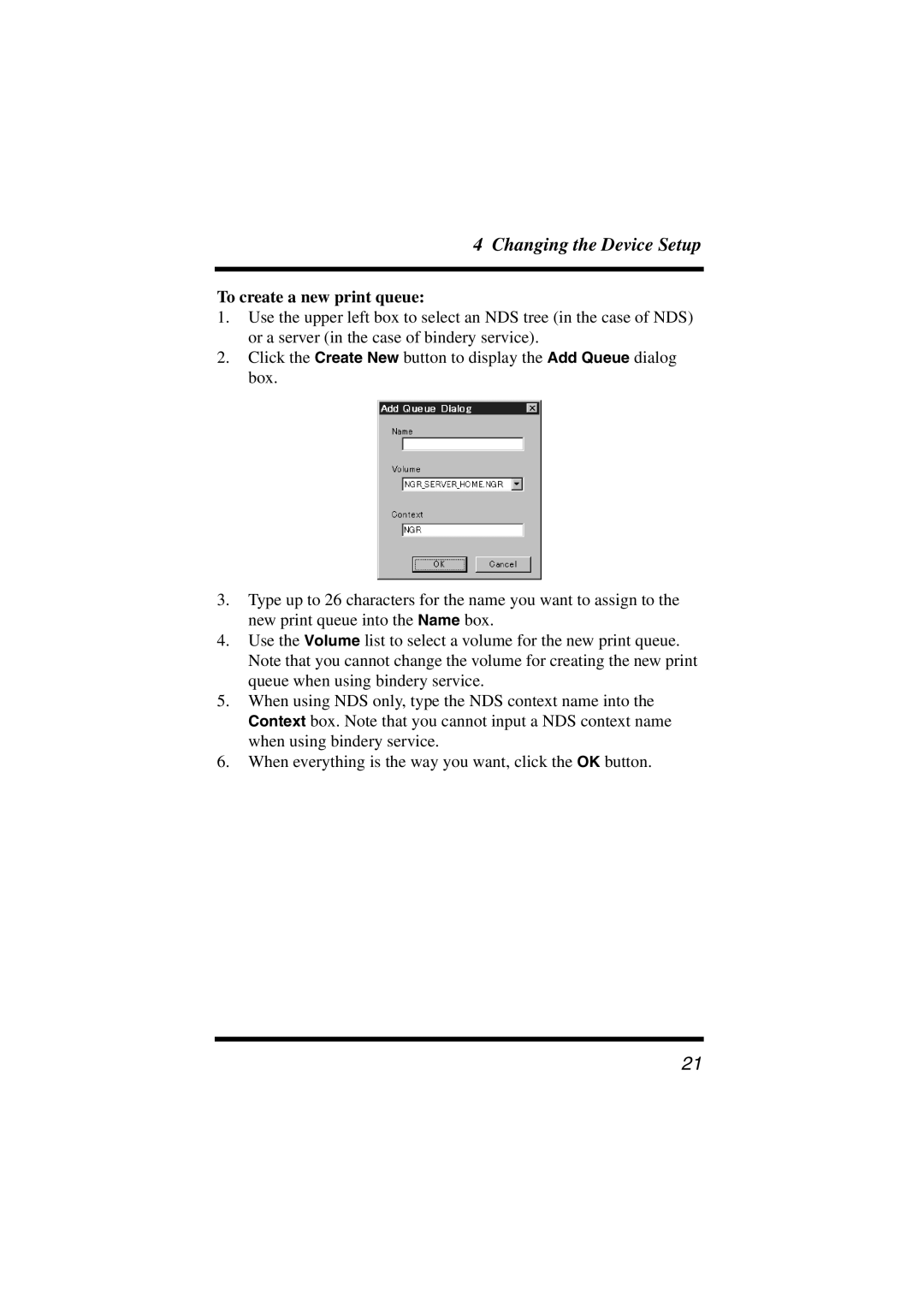 Konica Minolta PageScope user manual To create a new print queue 