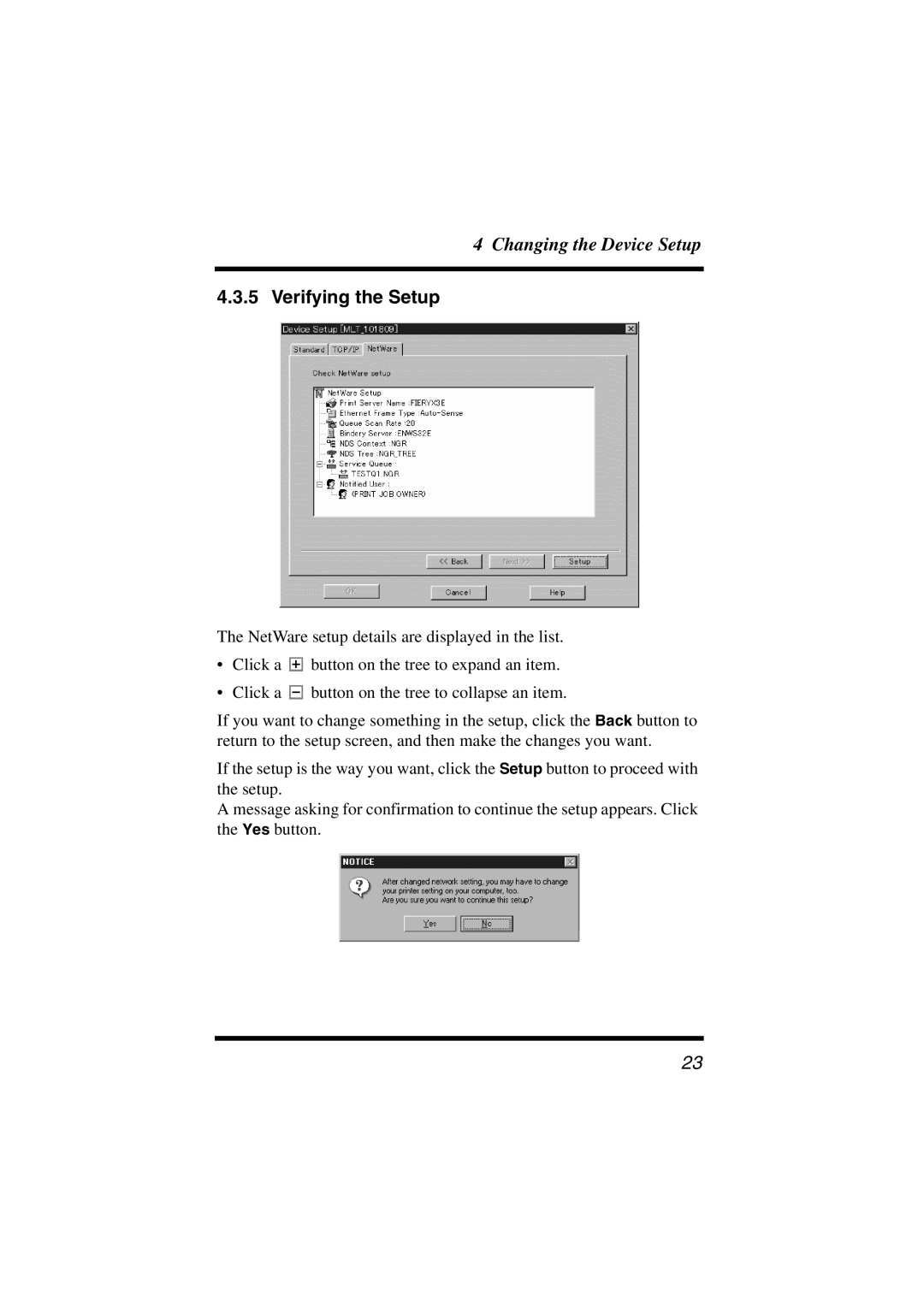 Konica Minolta PageScope user manual Verifying the Setup 