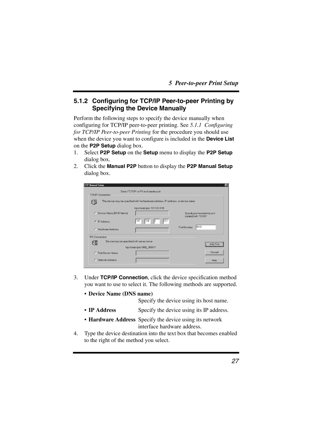 Konica Minolta PageScope user manual Device Name DNS name, IP Address 