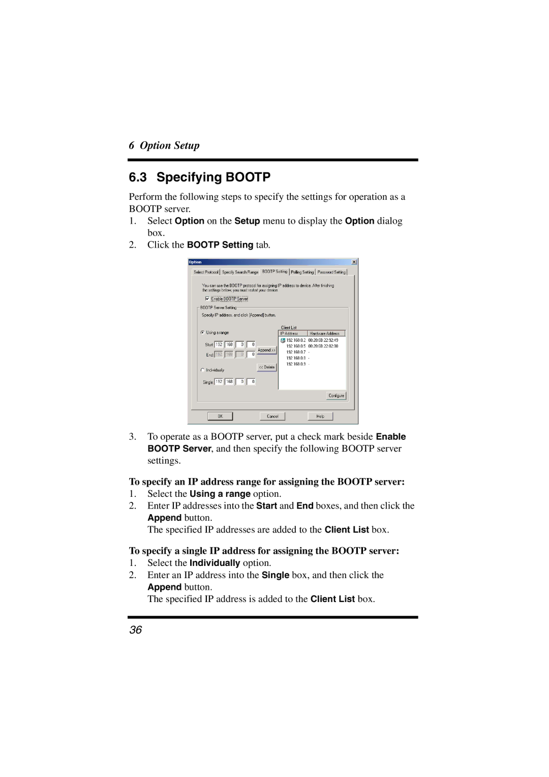 Konica Minolta PageScope user manual Specifying Bootp 