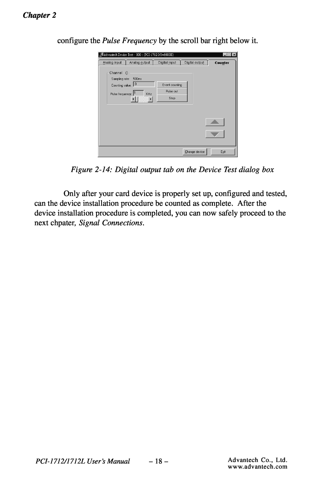 Konica Minolta PCI-1712L user manual 14 Digital output tab on the Device Test dialog box 