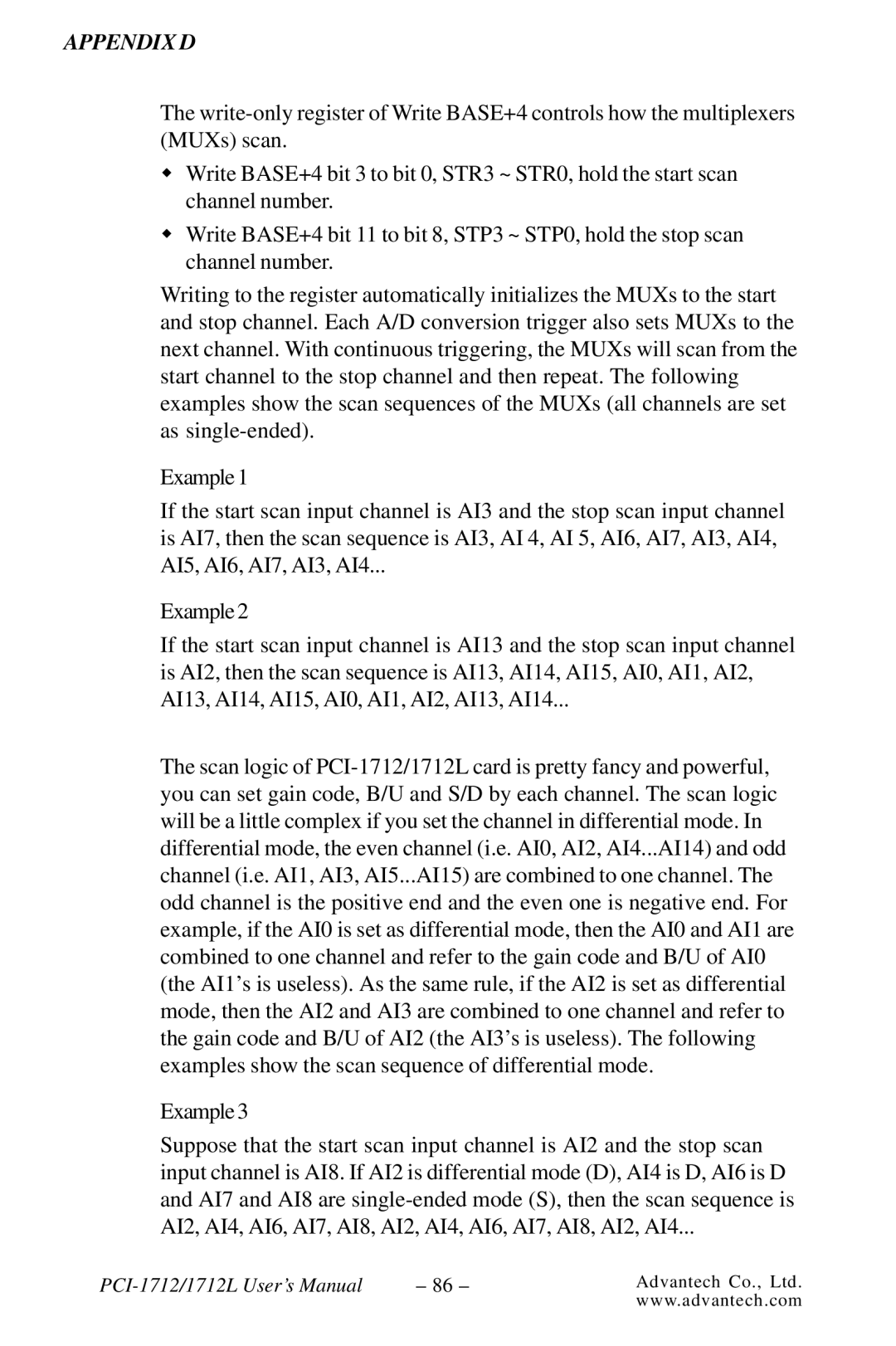 Konica Minolta PCI-1712L user manual Appendix D 