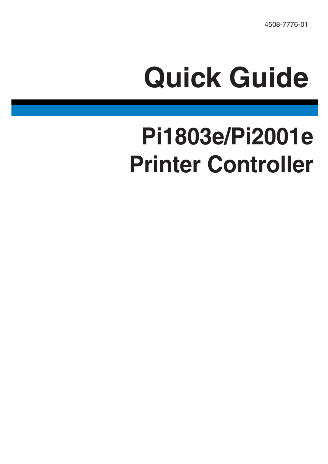 Konica Minolta Pi1803e, Pi2001e manual Quick Guide 