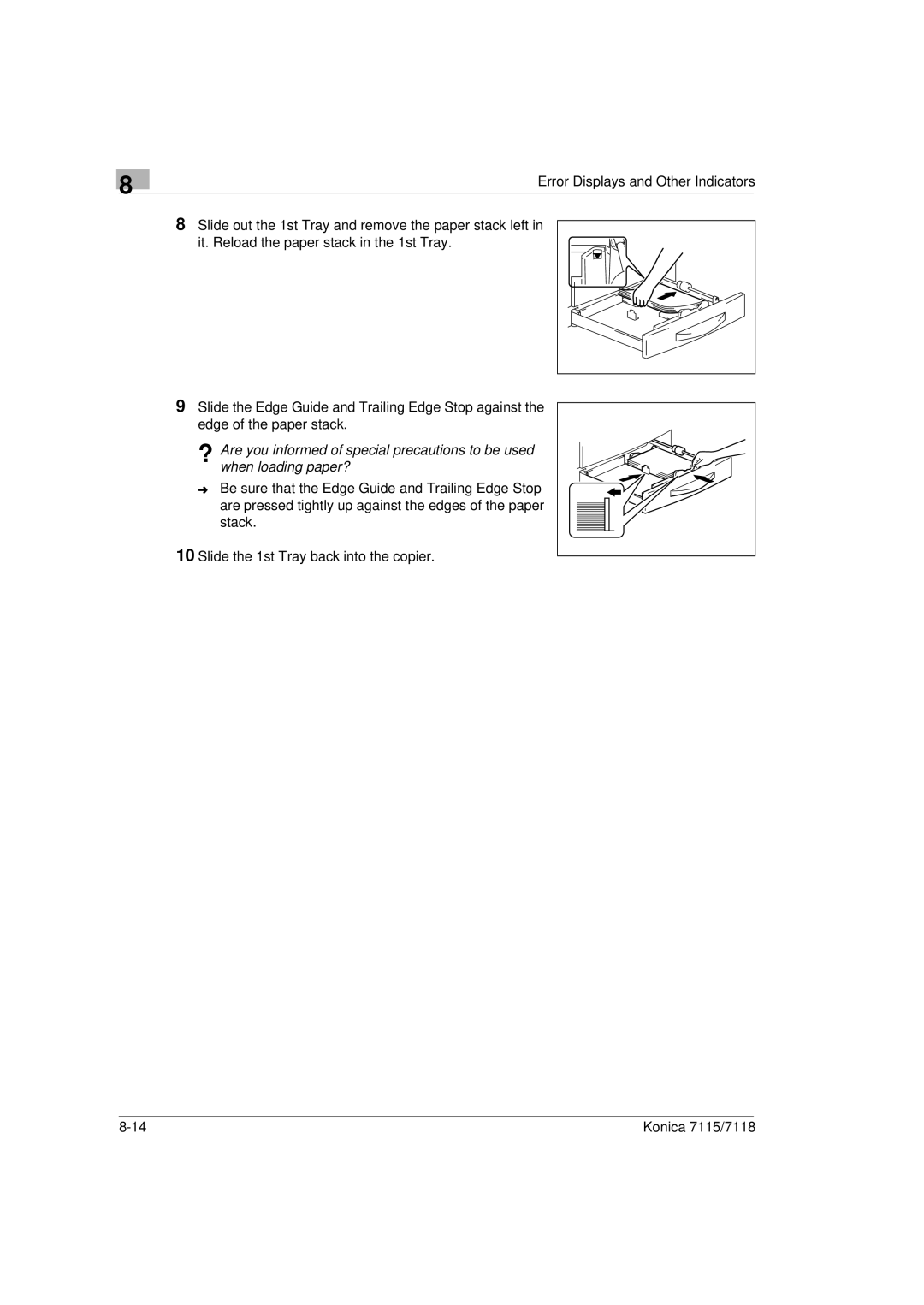 Konica Minolta Printer Copier manual Konica 7115/7118 