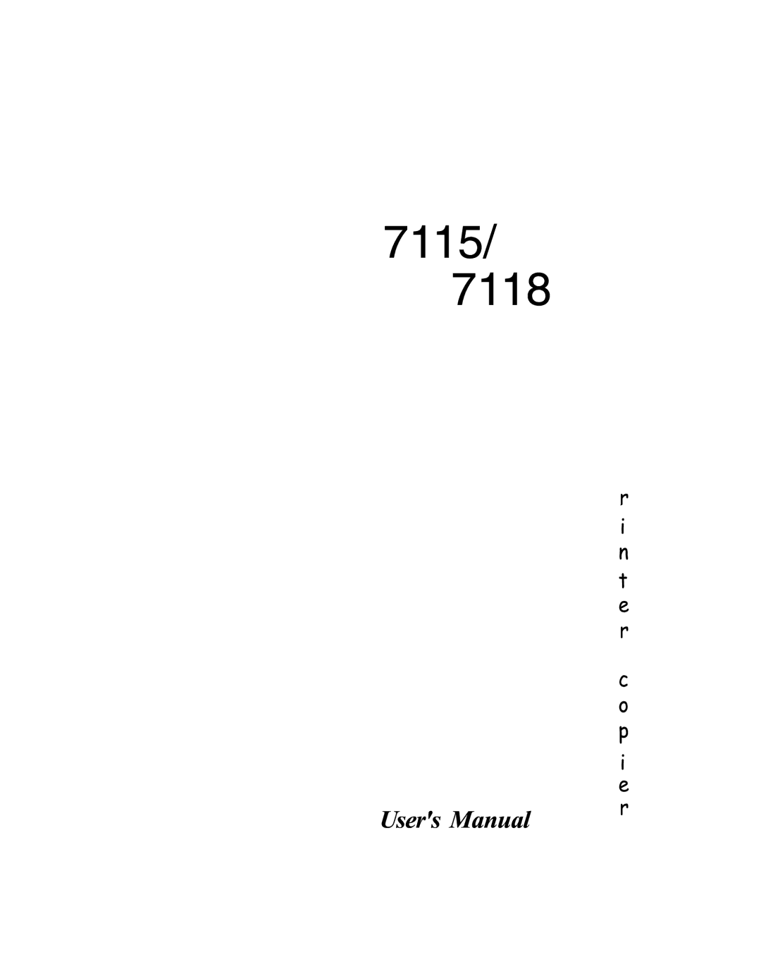 Konica Minolta Printer Copier manual 