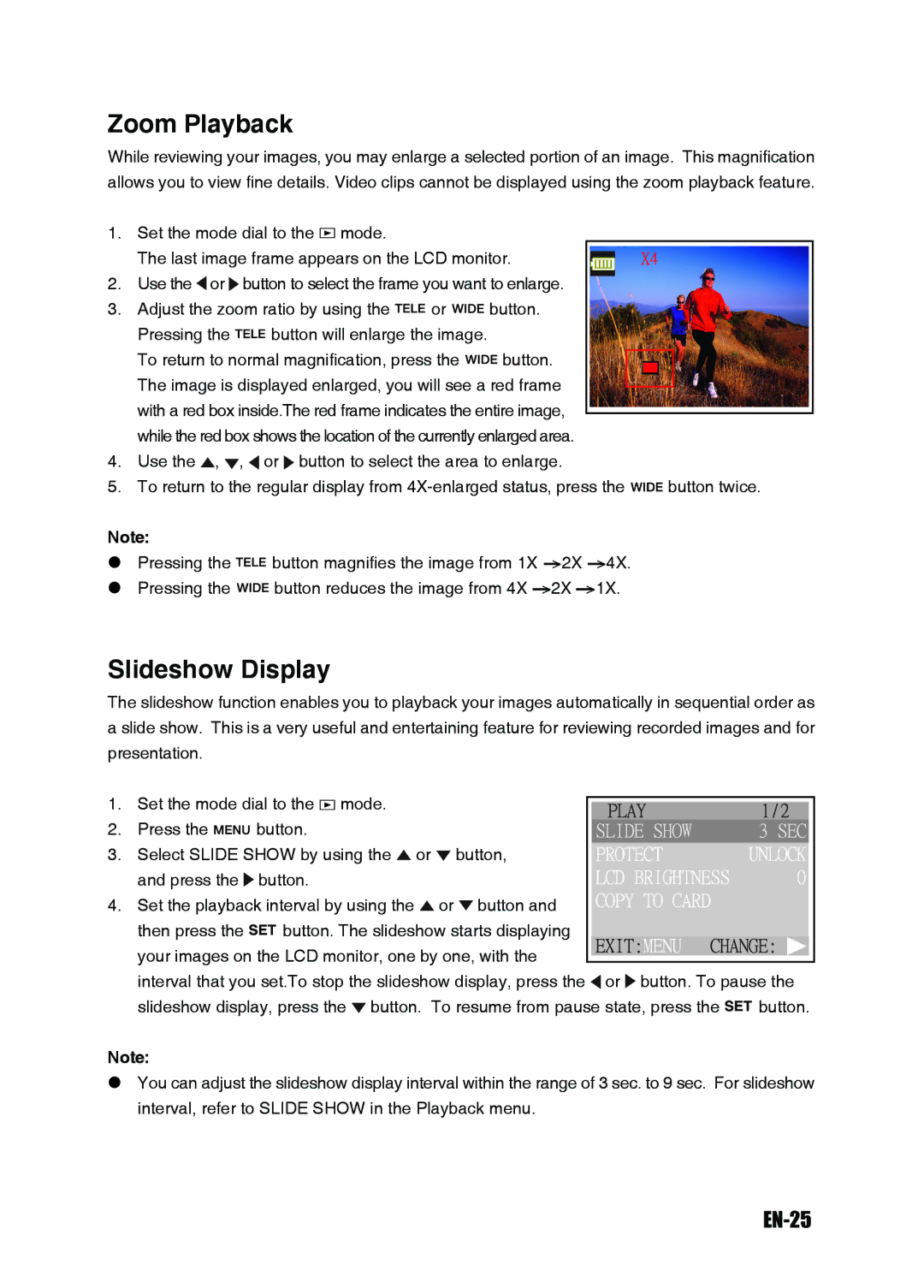 Konica Minolta Revio KD-3300 user manual Zoom Playback, EN-25 