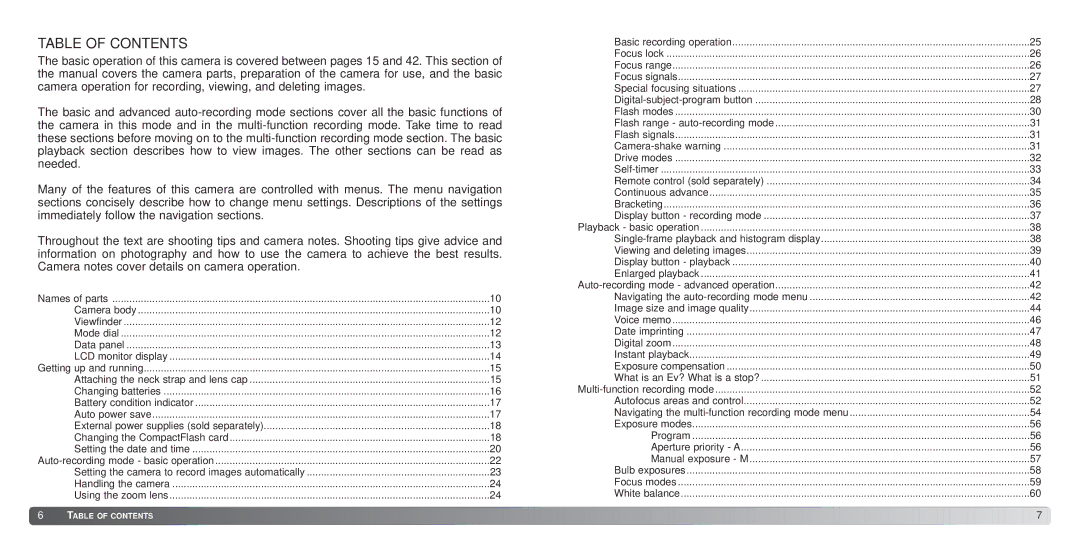 Konica Minolta S414 instruction manual Table of Contents 