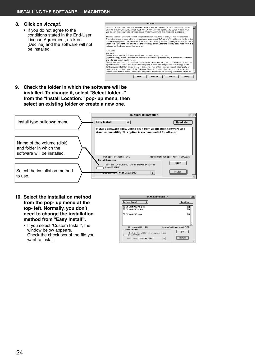 Konica Minolta Scan Multi PRO instruction manual Click on Accept 