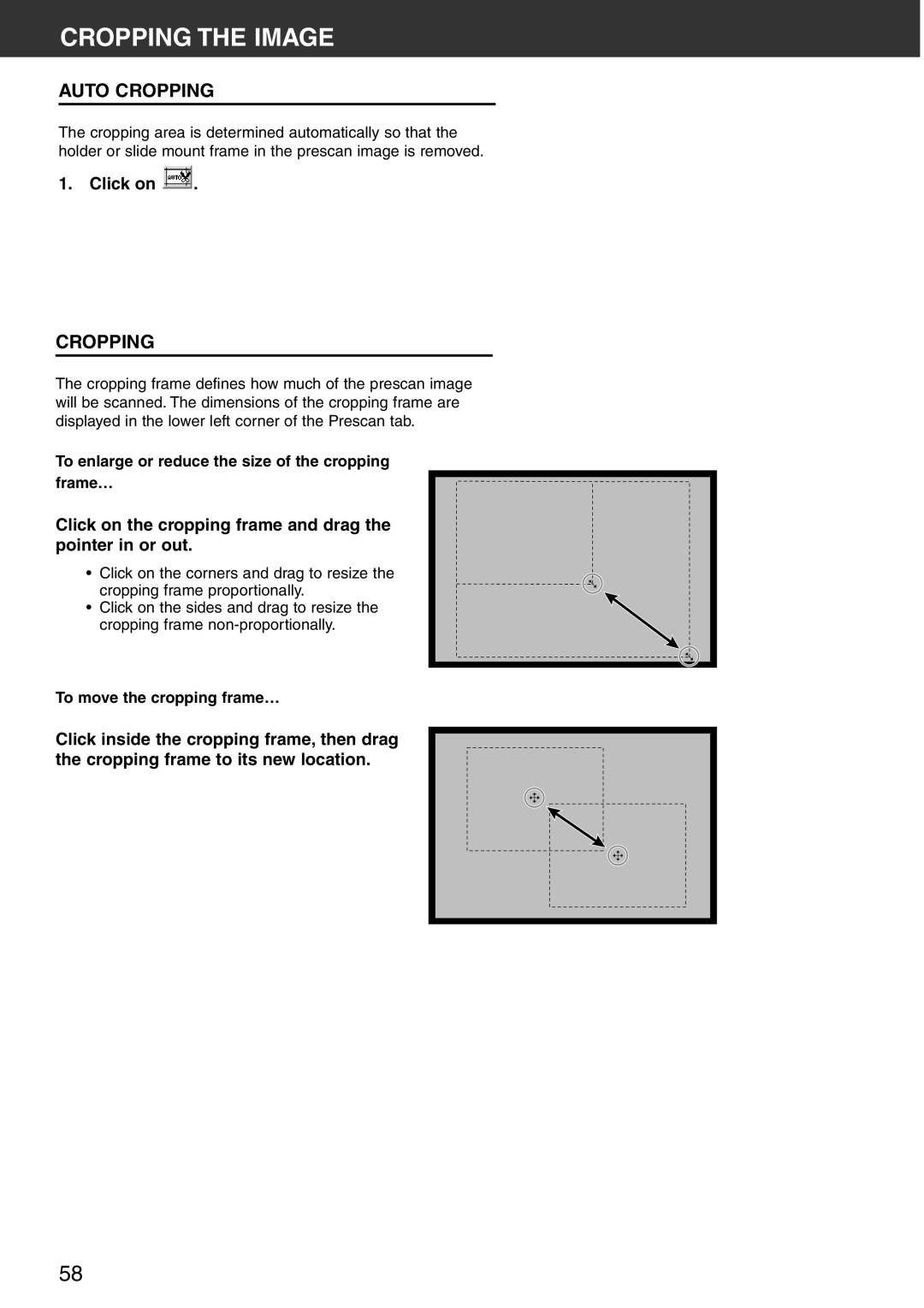 Konica Minolta Scan Multi PRO instruction manual Cropping the Image, Auto Cropping 