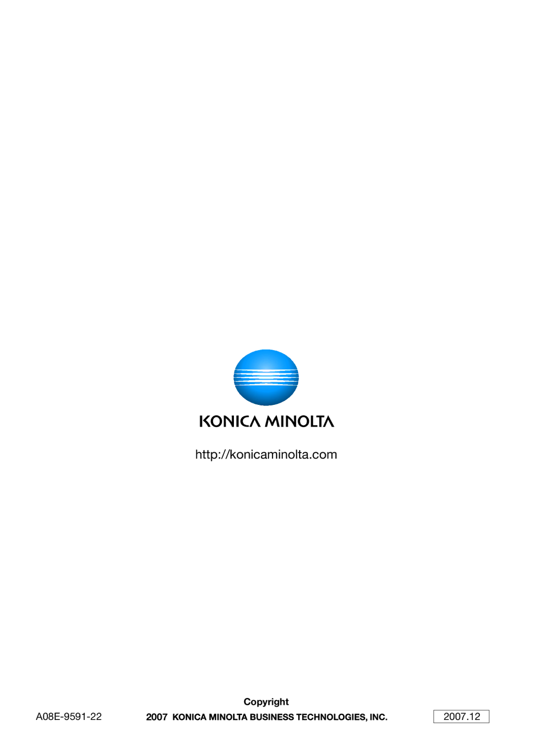 Konica Minolta TWIN Driver manual Http//konicaminolta.com 