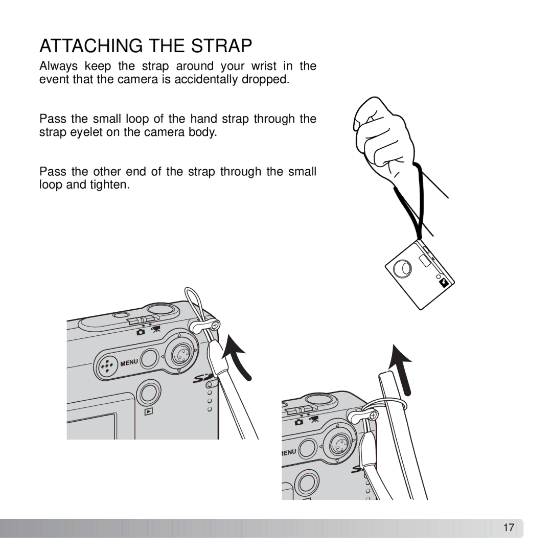 Konica Minolta X21 instruction manual Attaching the Strap 