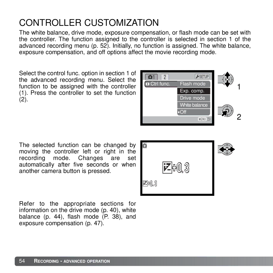 Konica Minolta X21 instruction manual Controller Customization 