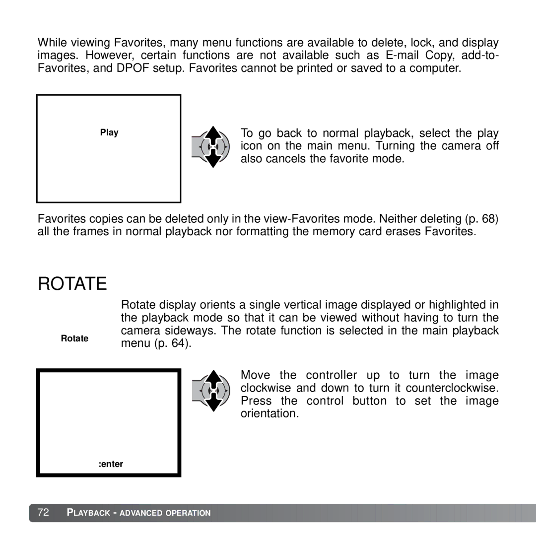 Konica Minolta X21 instruction manual Rotate 