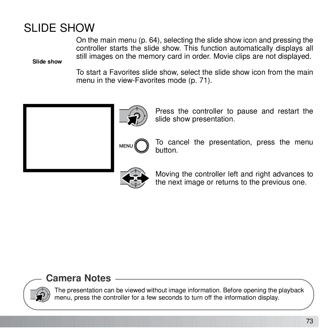 Konica Minolta X21 instruction manual Slide Show 