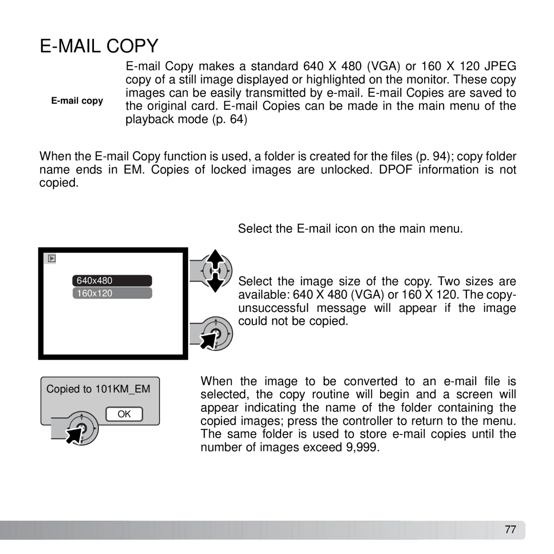 Konica Minolta X21 instruction manual Mail Copy 