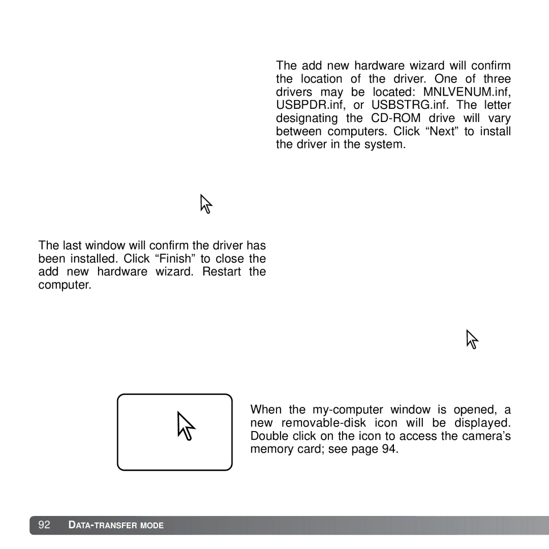 Konica Minolta X21 instruction manual DATA-TRANSFER Mode 