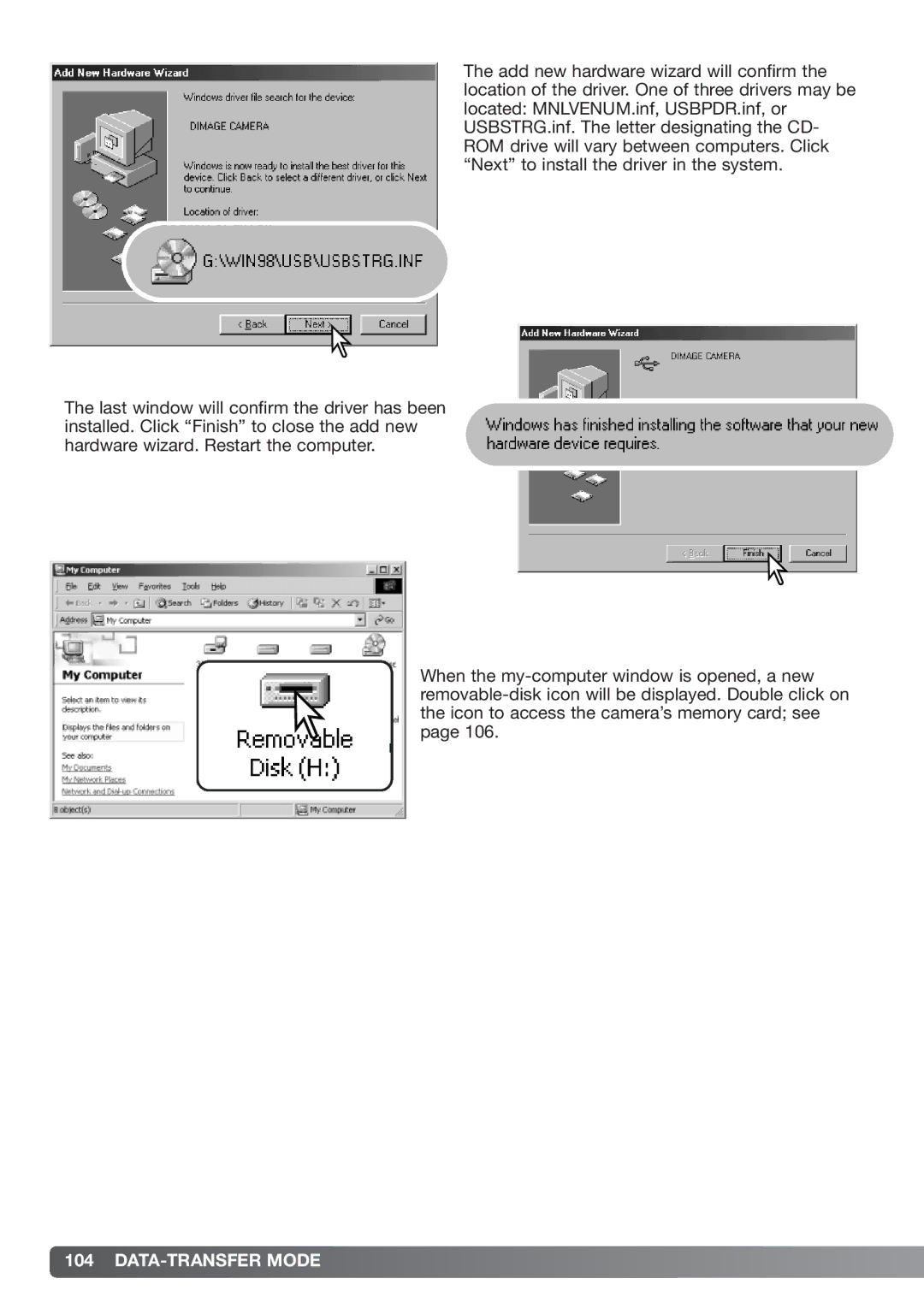 Konica Minolta xg instruction manual DATA-TRANSFER Mode 