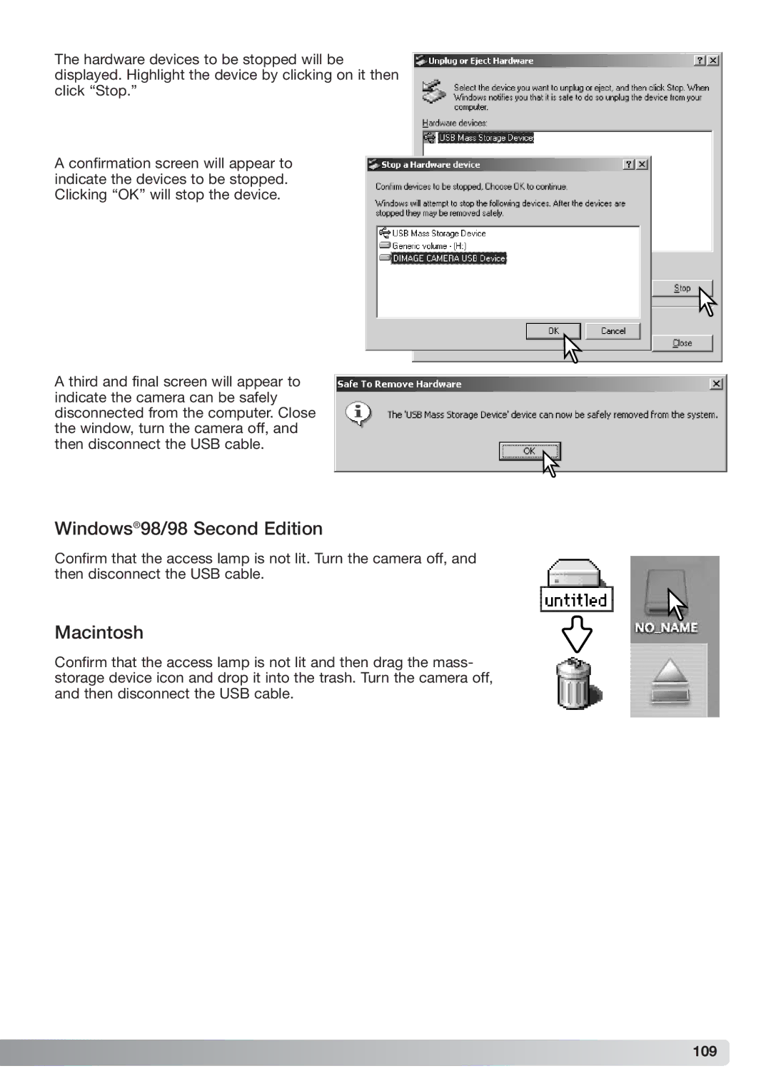 Konica Minolta xg instruction manual Windows98/98 Second Edition, Macintosh 