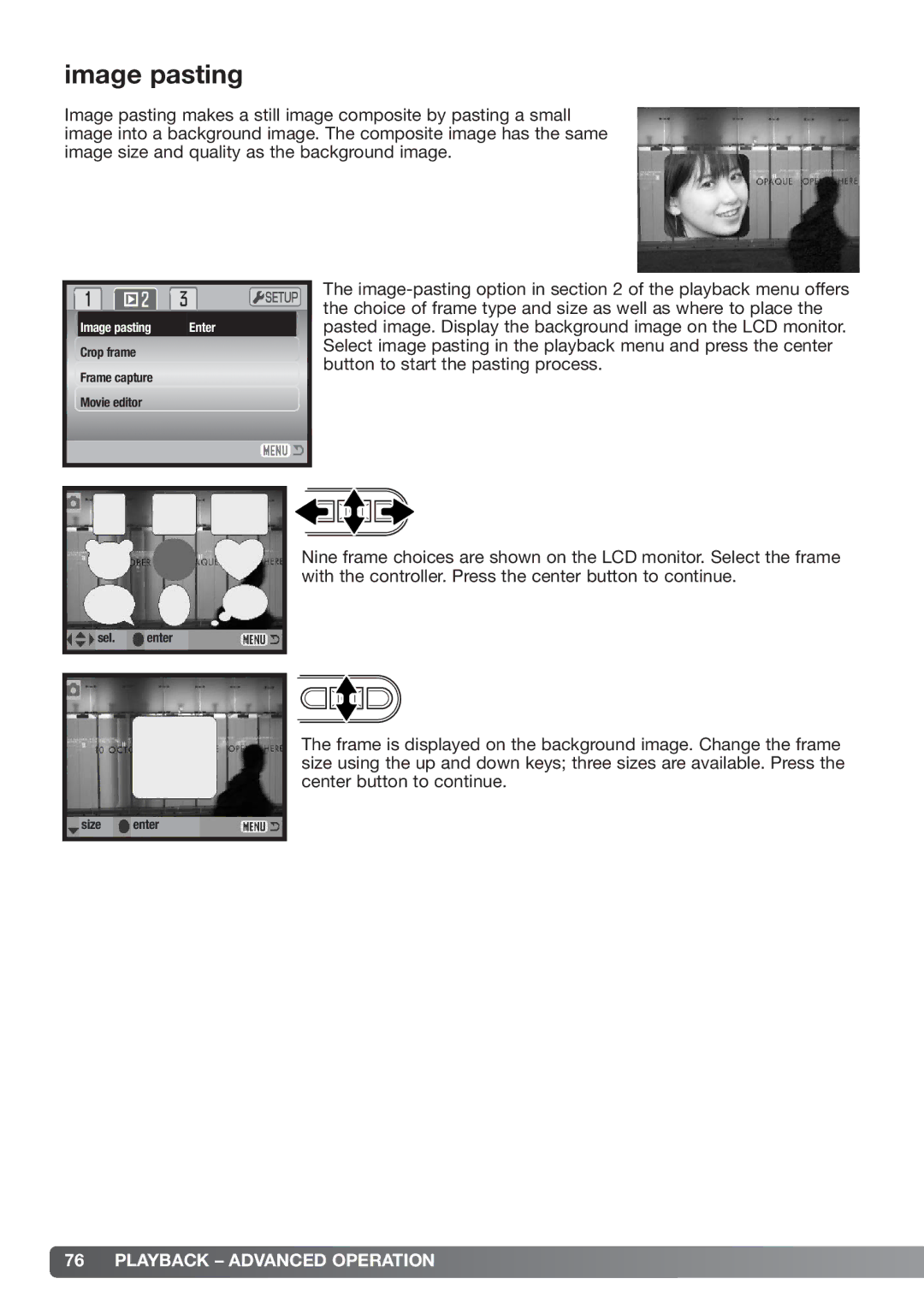 Konica Minolta xg instruction manual Image pasting 