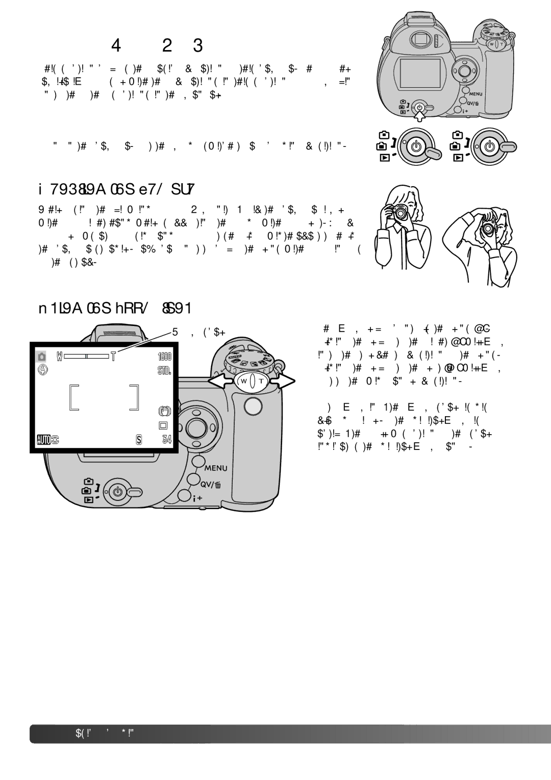 Konica Minolta Z3 instruction manual Handling the camera, Using the zoom lens 