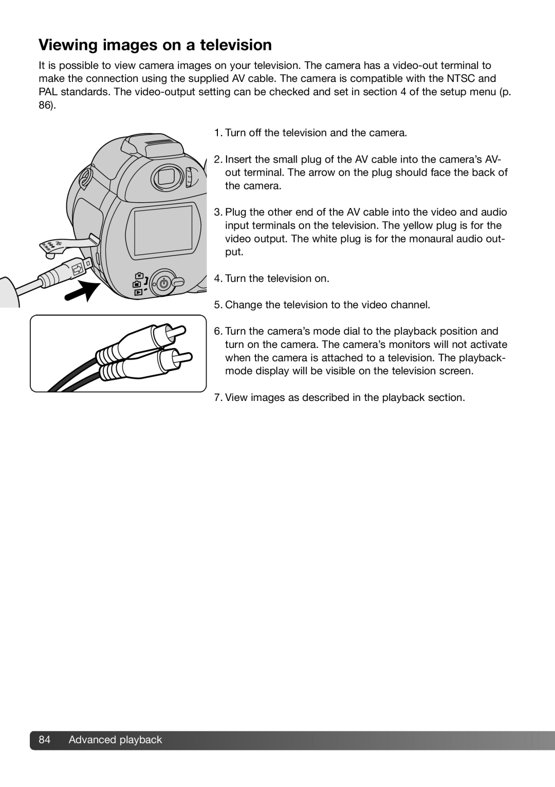 Konica Minolta Z3 instruction manual Viewing images on a television 