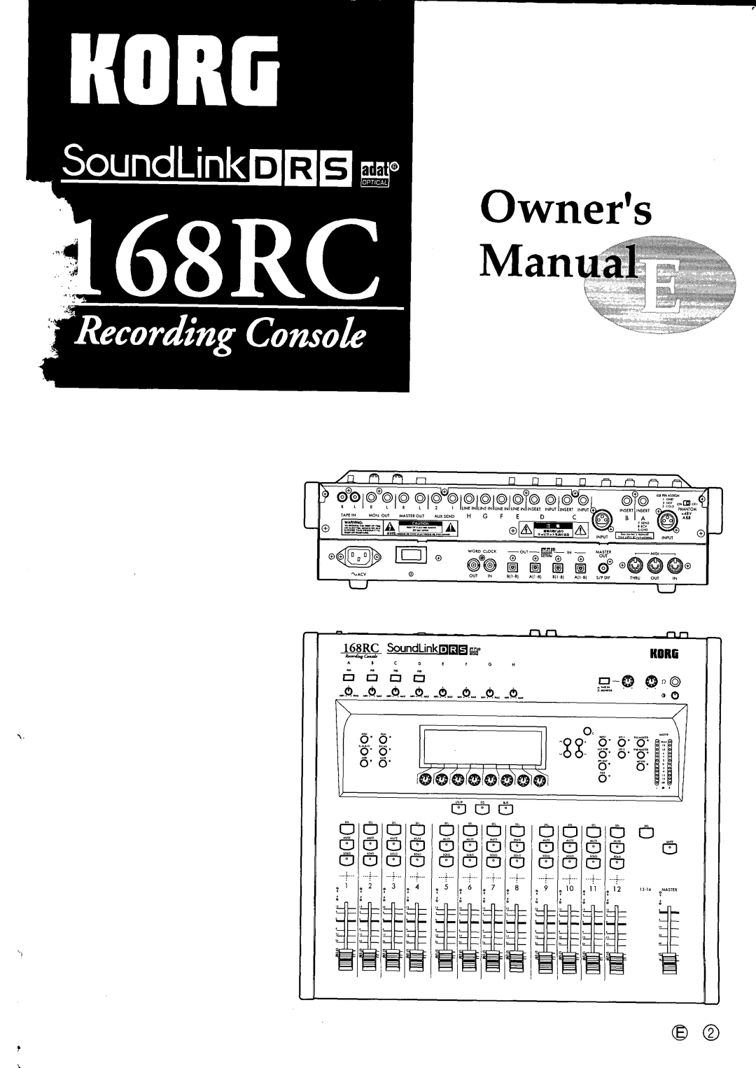 Korg 168RC manual 