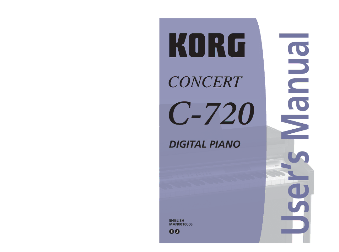 Korg C-720 user manual User’s Manual 