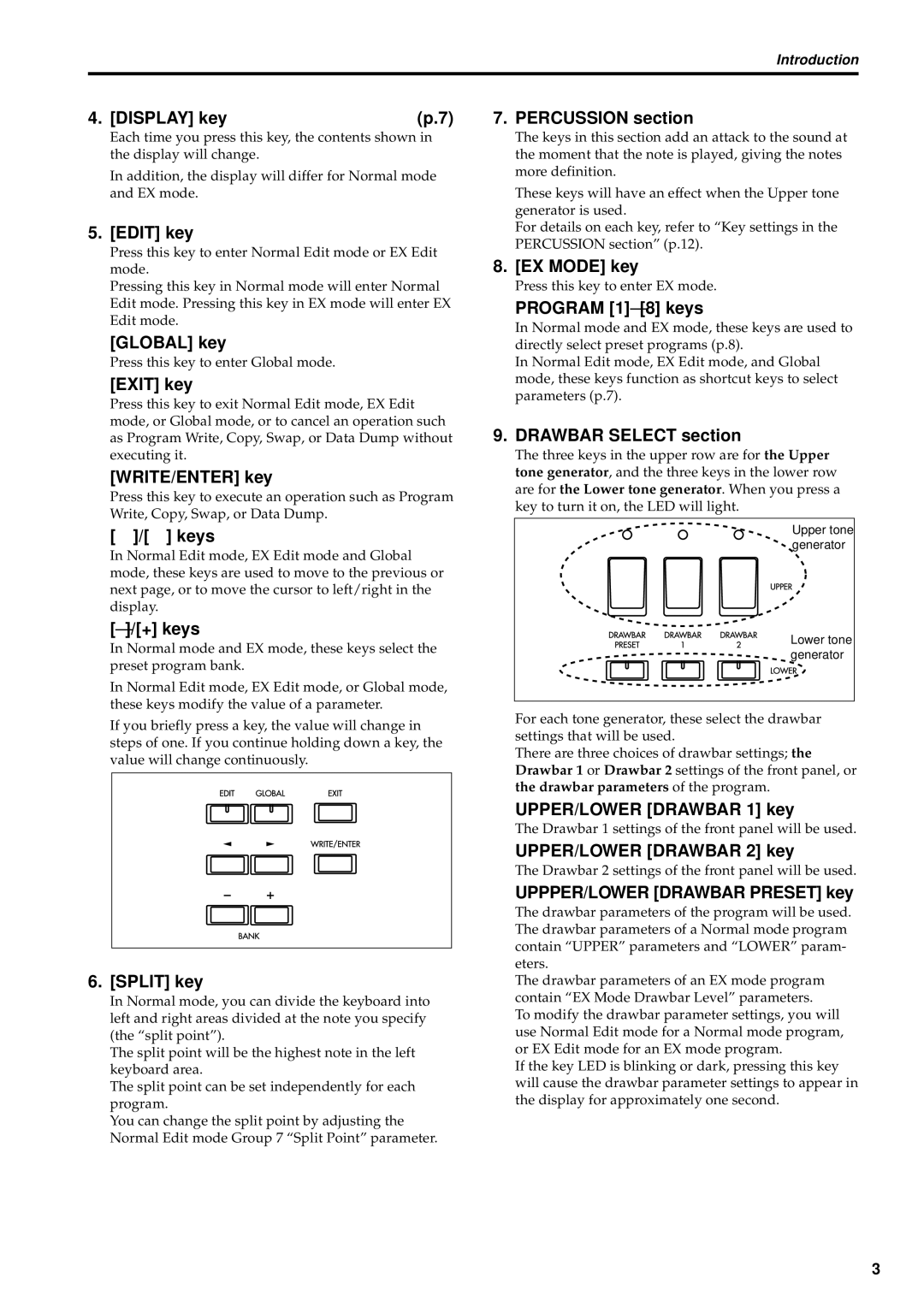 Korg CX-3 owner manual Global key 