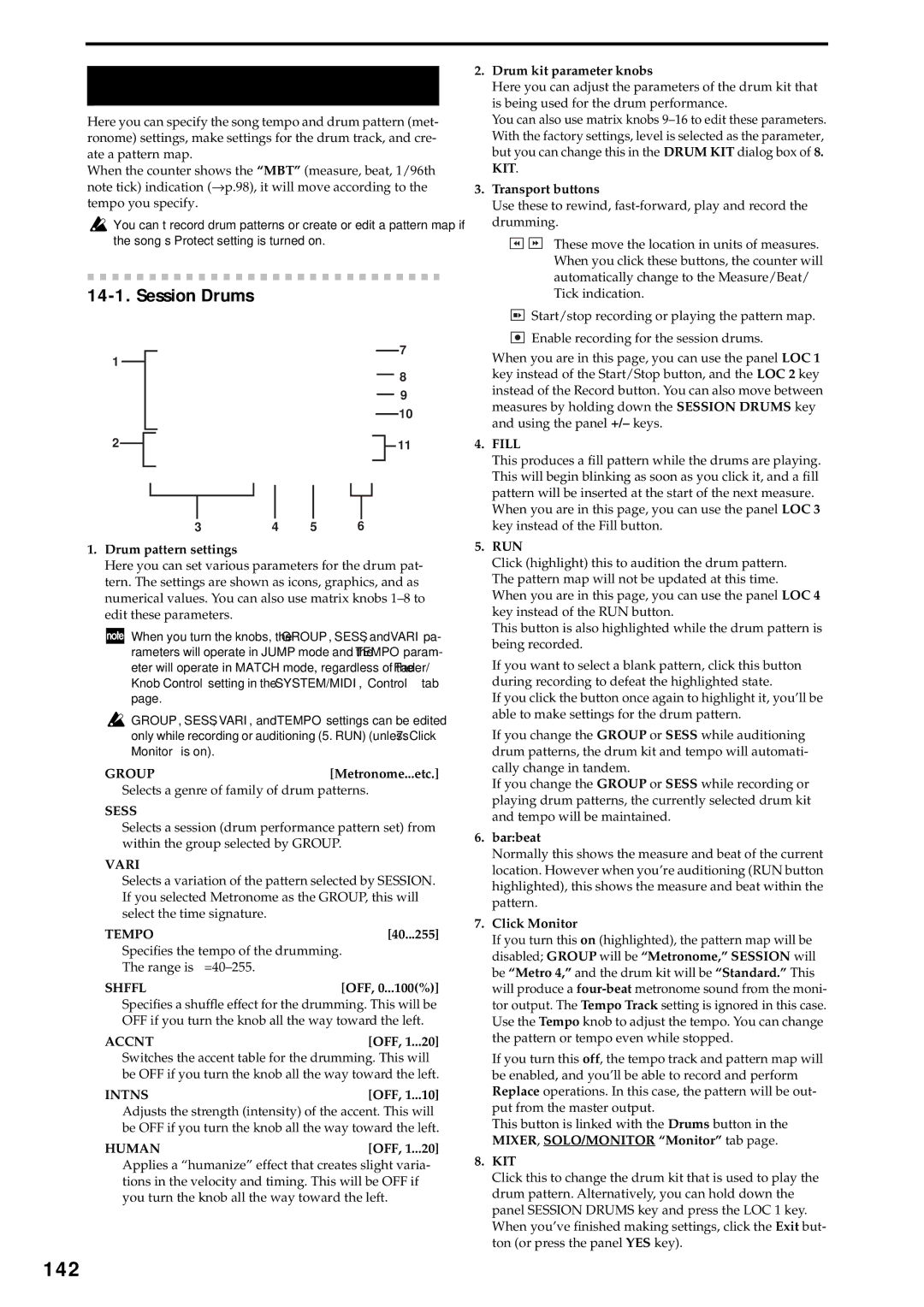 Korg D3200 owner manual 142 