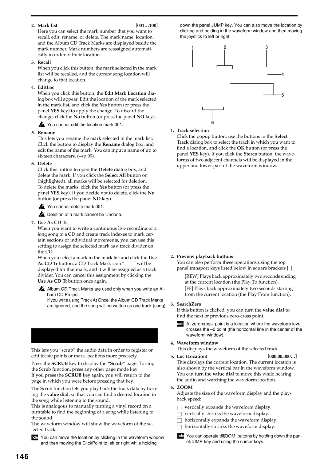 Korg D3200 owner manual 146, Zoom 