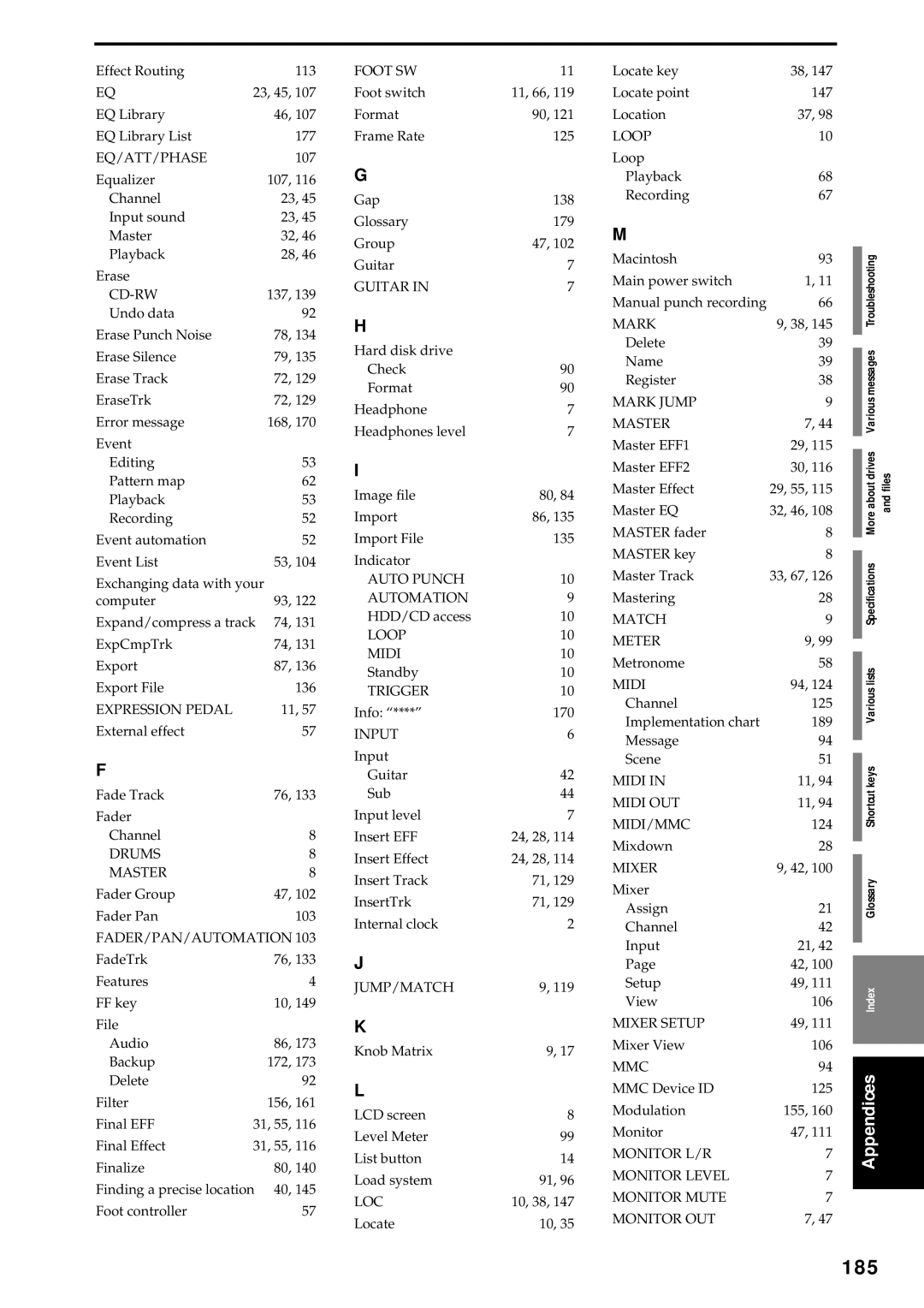 Korg D3200 owner manual 185, Cd-Rw 