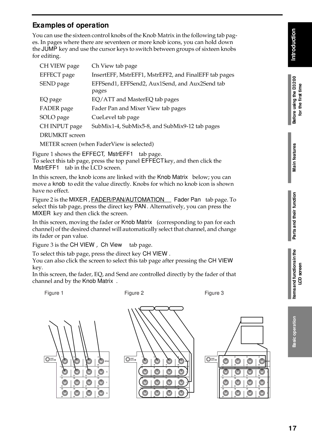 Korg D3200 owner manual Examples of operation, Items 