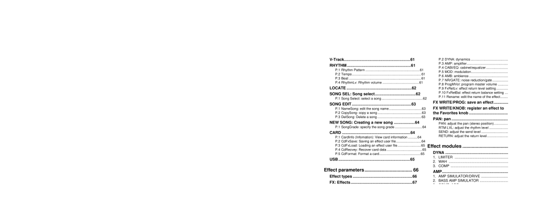 Korg D4 owner manual FX WRITE/PROG save an effect, Favorites knob PAN pan, Amp 