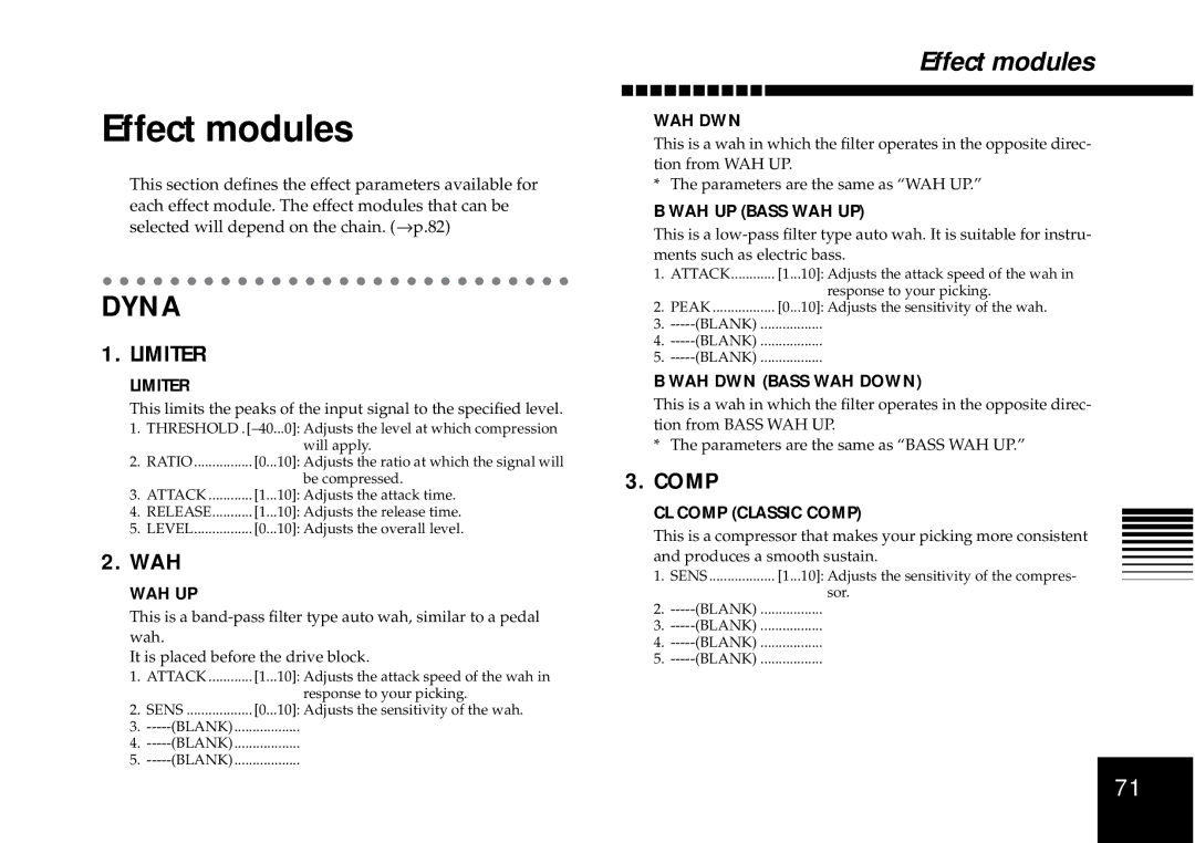 Korg D4 owner manual Dyna 