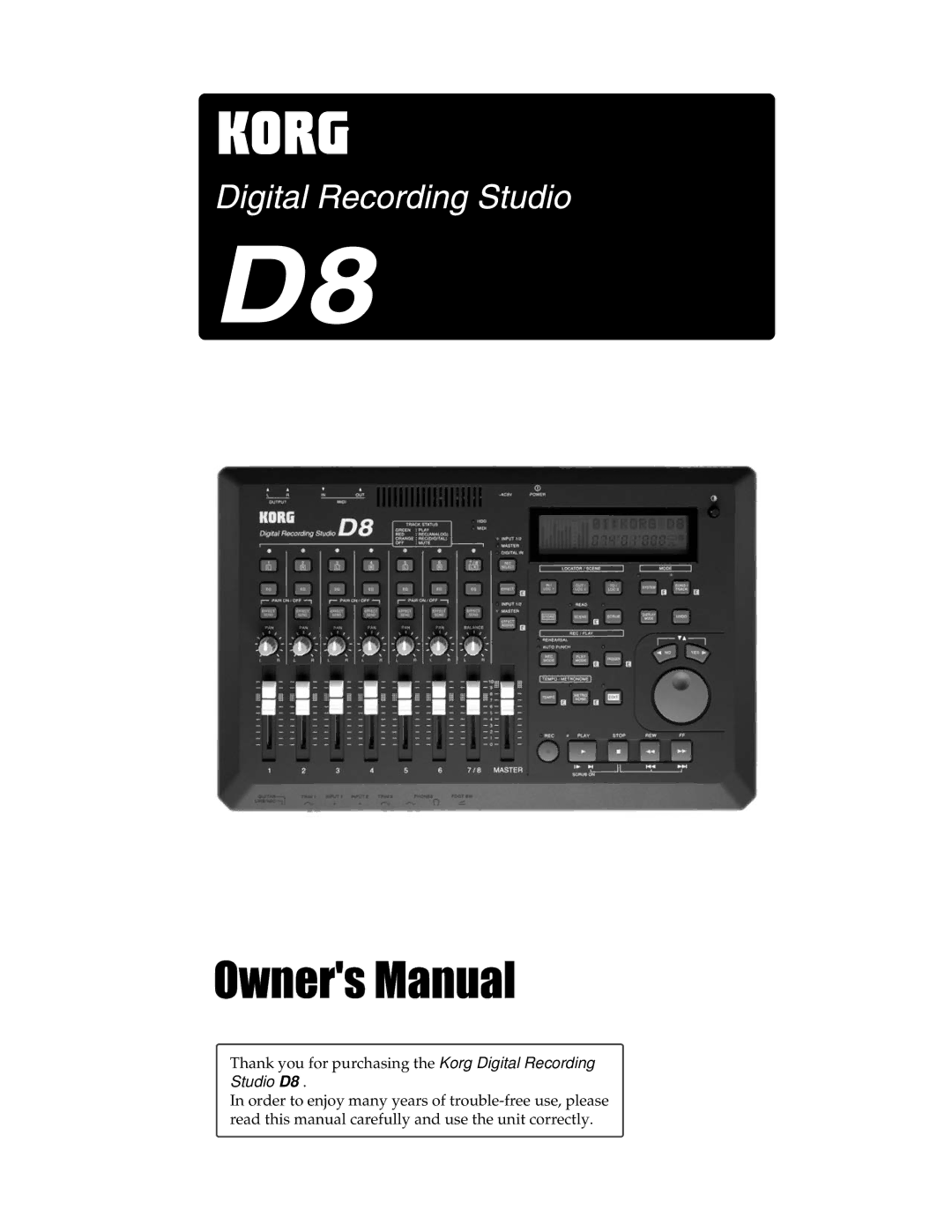 Korg D8 manual 