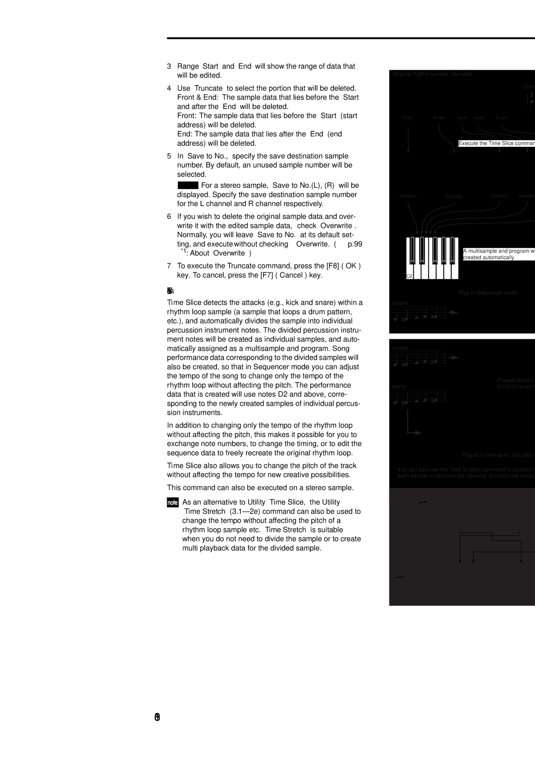 Korg Electric Keyboard manual 108, Time Slice 