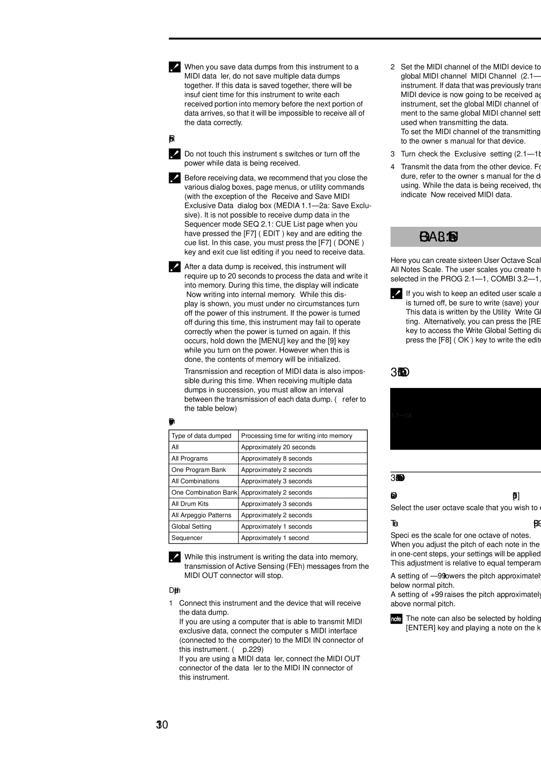 Korg Electric Keyboard manual Global 3.1 User Scale, 130, 1a User Octave Scale 