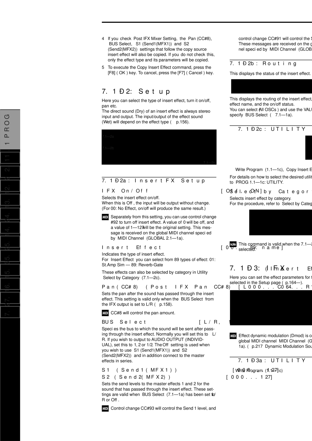 Korg Electric Keyboard manual 2b Routing, 2a InsertFX Setup, IFX Insert Effect, 3a Utility 