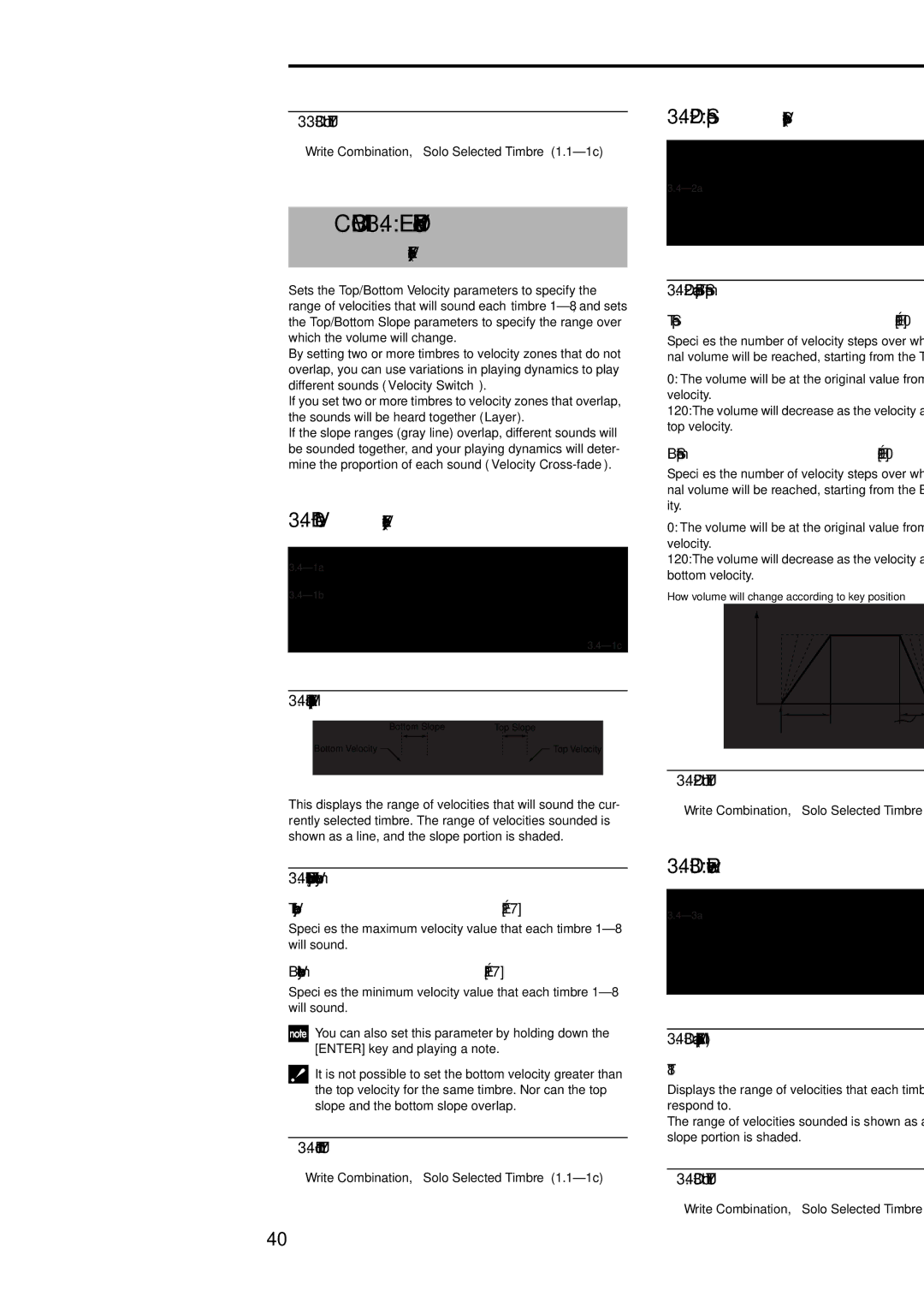 Korg Electric Keyboard manual Combi 3.4 Ed-Vel Zone 